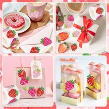 500 Stickers Laser Cartoon Strawberry Graffiti Stickers Pvc Summer Cool Gift Packaging Sealing Stickers - Multicolor - View 4