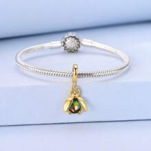 Gold Plated Charms For Bracelets, Lucky Horse Ladybug Apple Nativity Dangle Beads, DIY Jewelry Gift Fits Bracelet Necklace For Women - Gold - View 6