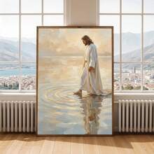 1pc Canvas Wall Art, Framed Wall Decor, Jesus Walking On Water Poster Print, Christian Wall Decor, Religious Decor, Faith Art, Christian Spiritual Print, Religious Poster, Home Decor, Wedding Decor, Holiday Gift, Room Decor, Dorm Decor, Bedroom Decor, Bathroom Decor, Kitchen Decor, Dining Room Decor, Living Room Decor, Apartment Poster, Office Decor - Jesus Art - View 8