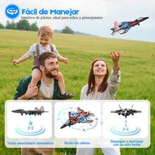 RC Toy Airplane With 360° Rotation And LED Lights, EPP Body Drone For Kids - Red - View 4