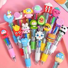 12-Piece Multi-Color Cute And Fun Ballpoint Pen Set, 4-Color Ink Ballpoint Pen Set, Suitable For Party Favors, Classroom Rewards, Birthday Gifts-Colorful Stationery With Cute Design, Ideal School And Office Supplies - 12 件隨機 - 查看 6