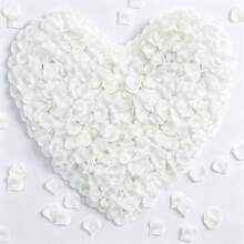 人造白色玫瑰花瓣，非常適合裝飾婚禮和派對，是餐桌中心裝飾的理想選擇，也是情人節、生日、畢業典禮等場合的完美禮物 - 彩色 - 查看 3