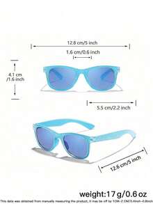 1 Set 3 PCS Boy's And Girl's 4-7Y Classic Casual Square And Round Fashion Glasses Solid Color Polycarbonate Frame Soft Tinted Lenses Lightweight For Outdoor Daily Wear With Glasses Box - Multicolor - View 9