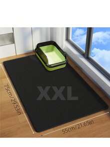 Extra-Large Double-Layer Cat Litter Mat Made Of EVA Material, Designed To Prevent Splashes And Leaks, Keeping Litter Contained. It Is Non-Slip, Washable, Waterproof, Odor-Resistant, And Easy To Clean - Perfect For Litter Boxes And Pet Item Protectors | Washable Cat Mat | Cat Mat. - Multicolor - View 9