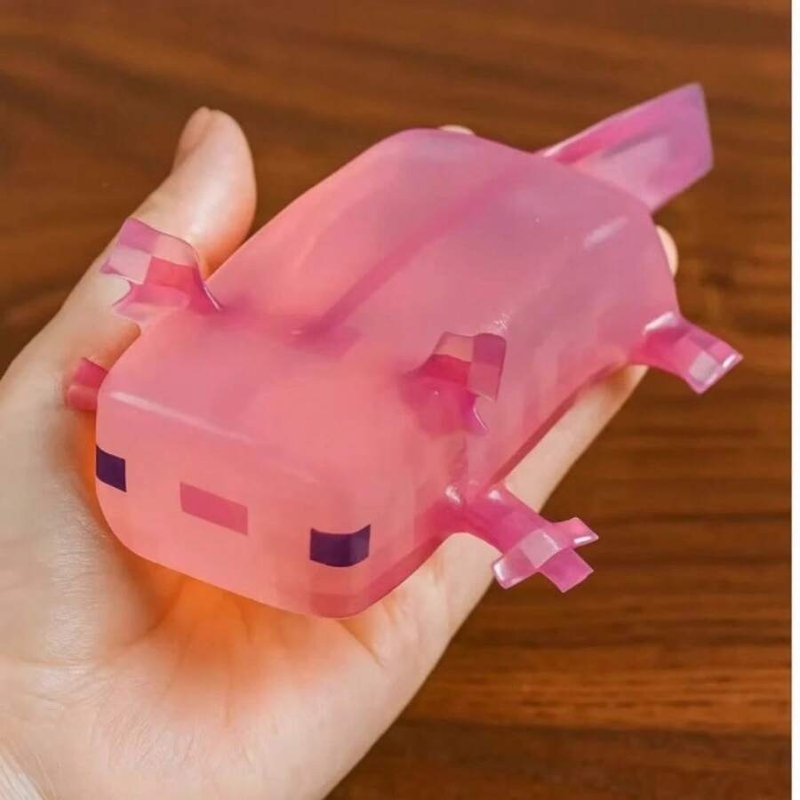 Moldable  Axolotl Squishy Toy, Army Salamander Stress Relief Fidget, Soft Slow Rebound Tactile Sensory Toy - American Axolotl (random Color) - View 1
