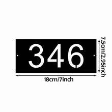 1PC/2PCS/5PCS/10PCS Modern Metal Door Numbers, Metal Apartment Number Sign,Metal Hotel Room Numbers. Address Plaque. Metal House Numbers. - Black - View 9