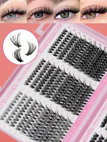 Bộ 580 sợi mi giả, độ cong D, 30D+40D+50D+60D+80D+100D, dày và mềm mại tự nhiên, tự gắn mi, tôn lên vẻ đẹp của bạn, vật dụng cần thiết khi đi du lịch. - D - Xem 3