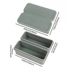 Multifunctional Silicone Tray With Lid (2 Cavities/4 Cavities) - 100% Freezer Mold For Making Clear Whiskey Ice Cubes, Cocktail Ice Blocks, Broth Cubes, Butter Storage And Square Cake - Reusable, Microwave & Dishwasher , Multiple Colors Available - Multicolor - View 12