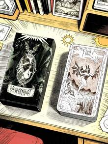 White Cat Tarot Oracle Cards Set For Divination, Healing And Beginners - Multicolor - View 1