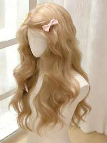 26 Inch Light Golden Long Wavy Full Wig (Hairpin Not Included), Natural Looking Synthetic Hair Wig Suitable For Daily Wear, Parties And Cosplay - Multicolor - View 5