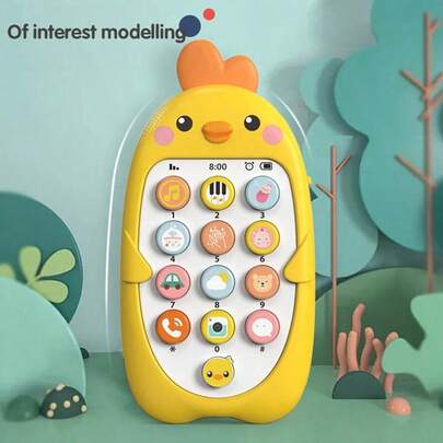Juguete de teléfono para bebé con música y sonido, juguete de teléfono con dentición para dormir, teléfono de simulación para educación temprana de niños, regalo para niños en Navidad, Halloween y Acción de Gracias