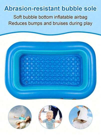 1pc Extra Large Thick Inflatable Swimming Pool, Suitable For Children And Adults, Outdoor Summer Holiday Family Swimming Pool, Essential For Water Party & Water Park (Bright Style)