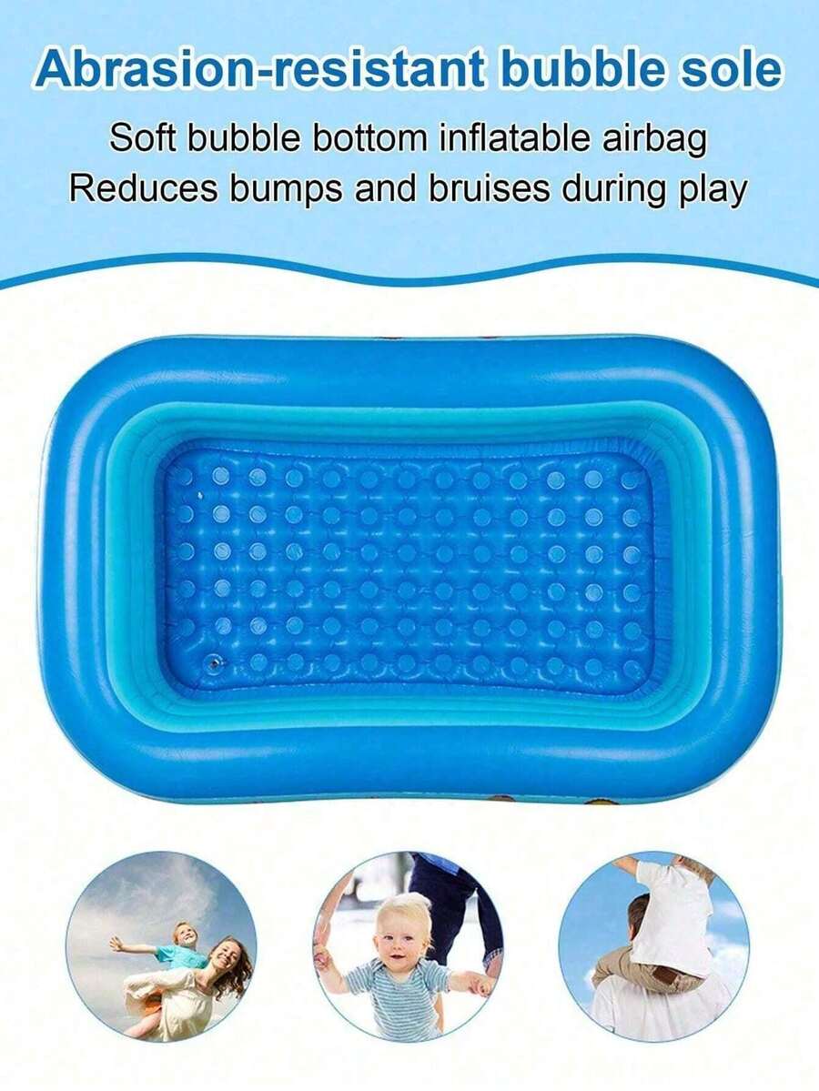 1pc Extra Large Thick Inflatable Swimming Pool, Suitable For Children And Adults, Outdoor Summer Holiday Family Swimming Pool, Essential For Water Party & Water Park (Bright Style) - Inflatable Swimming Pool - View 1