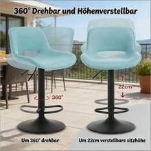 Chaises de salle à manger - Bleu azur - Voir 7