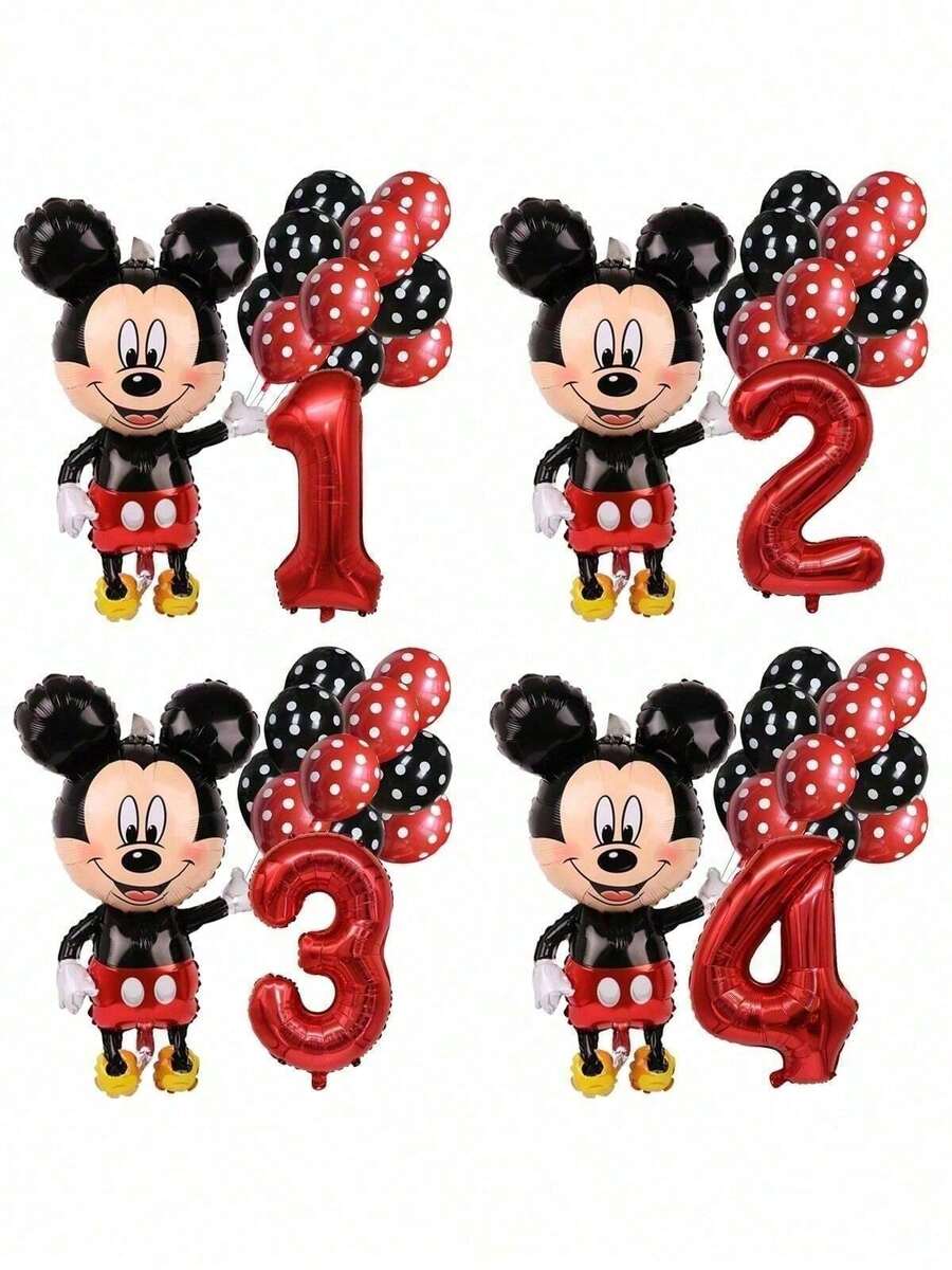Hasbro 12pcs Theme 3D Foil Balloons, Birthday Party Family Celebration Latex Balloons Party Decoration Set - Multicolor - View 1