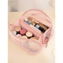 Large Capacity Nylon Mesh Makeup Bag, Breathable Multi-Layer Cosmetic Organizer Bag, Lightweight Toiletry Bag, Fashion Travel Wash Bag, With Compartments For Toiletries And Makeup Tools, Minimalist Style With Zipper Closure, Top Single-Handed Carrying Handle, Hollow Design,Makeup Bag,Make Up Bag,Makeup Bags,Cosmetic Bag,Makeup Organiser,Travel,Makeup Pouch,Bag,Vanity,Make Up Pouch,Travel Essentials,Pouch Bag,Travel Essential,Vanity Accessories,Small Makeup Bag,Makeup Pouch,Cosmetic Bag,Travel Essential,Large Capacity,Large Makeup Bag,Christmas Gifts,Pouch,Travel,Gifts For Women Travel Essential,Pouch,Clutch / Small Handbag, Makeup Organizer,Makeup Organize,Pouch,Brush Holder,Mini Pouch,Large Capacity Pouch,Gifts For Women,Christmas Gifts,Gift Ideas For Women,Pouch,Makeup Pouch,Travel Essen - Nhiều màu - Xem 5