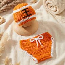 Newborn Photography Props Handmade Crochet Tiger Hat Cover Sets Baby Boy/Girl Cute Animal Outfits Studio Photo Shoots - Multicolor - View 6