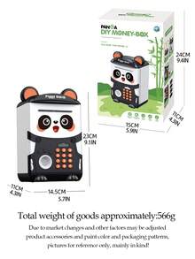 NEUSNEY Cartoon Large Capacity Electronic Piggy Bank, Fingerprint/Password Unlock, Auto Money Rolling With Sound Effects, Children Toy Gift, Birthday Present (Random Accessories, Batteries Not Included) - Multicolor - View 16