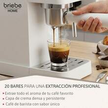 20 Bar Espresso Machine Compatible With Nespresso Capsules And Ground Coffee, ✅24/48h Delivery✅ Professional Semi-Automatic Coffee Machine 1350W, Milk Frother, Touch Screen, 1.2L, Nordic Design, Briebe, EC1180WHT - EU E Type Plug(220-240V) - View 11