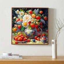 5D Diamond Painting Kit - Full Round Diamond, Floral Pattern, Acrylic Craft Set For Home Decor, Frameless Diamond Painting Gift Set - View 10