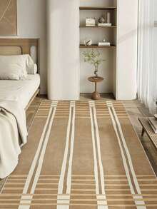 Alfombra de área moderna, redonda, lavable y antideslizante - Alfombra suave y delgada para sala de estar, alfombra de cocina y pasillo, alfombra decorativa para el hogar - Naranja - Ver 2