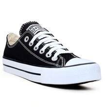 Tenis Casual Feminino Para Academia De Adulto Sola Reta Vulcanizado Kalum Promoção - Preto - Visão 2
