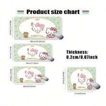 SANRIO 1 pezzo Tappetino per mouse e scrivania Game - Base in gomma antiscivolo, superficie lavabile; adatto per computer, laptop, ufficio, casa e scuola. Un accessorio da scrivania da collezione , ideale per lo spazio domestico/lavorativo, con tema onirico e texture liscia - un must per gli appassionati di anime. - B - Visualizzare 5