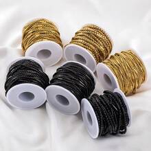 Rantai Manik Mutiara Stainless Steel Modis Sepanjang 1m, Cocok untuk Membuat Gelang, Kalung, dan Perhiasan Sendiri - Rantai DIY - View 8