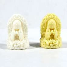 Molde de silicone com menina rezando (1 unidade), ideal para decoração de velas com anjos ou como acessório para difusor de fragrâncias. - Vários estilos - Ver 6