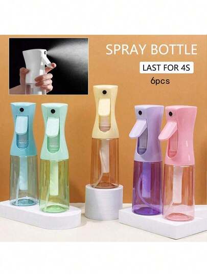 6/1pc Travel Mist Spray Bottle, High-End Design, Suitable For Hairstyling, Continuous Spraying, Portable For Travel, Applicable For Hairstyling, Barbershops, Hair Salons, Essential Oils, Cleaning, Plants, Business Trips And Commuting, Moisturizing Water, Alcohol Atomizing Spray Bottle