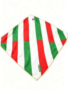5pcs Italian Flag Hair Accessory Set, Including Headband, Hair Tie, Hair Clip, And Hair Scarf, Suitable For Italian Football Fans, Cheering Outfit For Euros Match Day, World Cup Football Fan Gift, Suitable For Women And Girls - Multicolor - View 15