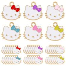 SANRIO 9pcs Hello Kitty Cute Cat Pendant, Suitable For Jewelry Making, DIY Bracelets, Necklaces, Earrings, Charms, Handcraft, Adorable Cat Jewelry Making Materials - Charm - View 9