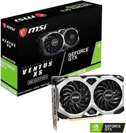 Tarjeta Gráfica para Juegos MSI GeForce GTX 1660 SUPER VENTUS XS OC, 6GB GDRR6, 192-Bit, /DP/DirectX 12, Doble Ventilador, Compatible con VR, OC