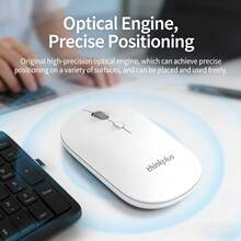 Lenovo Ratón inalámbrico de 2,4 GHz: botones ultrasilenciosos para un funcionamiento silencioso, colores vibrantes, compatible universalmente con ordenadores y portátiles, portátil y fácil de guardar, imprescindible para viajes y uso en la oficina, disponible en varios colores degradados, un regalo con estilo. - Ver 6