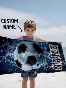 Una toalla de playa personalizada para niños, un regalo de cumpleaños perfecto para el verano, adecuado para todo tipo de ocasiones de verano. Personaliza toallas de playa y accesorios para la playa, la piscina, los viajes, el camping, el yoga y talla grande. - Multicolor - Ver 10