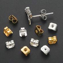 50 pièces/120 pièces Dos de boucles d'oreilles en forme de papillon, butées d'oreilles, écrous de boucles d'oreilles, accessoires de boucles d'oreilles convenant pour la fabrication de bijoux DIY, dos de boucles d'oreilles, composants de boucles d'oreilles, crochets d'oreilles, accessoires de boucles d'oreilles, fermoirs de boucles d'oreilles, tiges de boucles d'oreilles, fournitures d'artisanat fait main, accessoires de fabrication de boucles d'oreilles DIY - bouchons d'oreilles papillon - Voir 3
