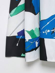 女士时尚百搭艺术多巴胺印花半身裙，特价促销，适合春夏穿着 - 彩色 - 查看 5