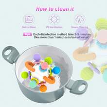 Infant Montessori Toys - Baby Teething Relief - Newborn Teething Toys 0+ Months Girls Boys Ball Chewing Toy Gift Toddler Teething Toys Colorful Soft Silicone Ring Teether, Soothing Teether, Teething Gum Set, Suitable For Toddlers And Infants (Note: Ball And Small Parts Color Box Position Are Random) Mini Version - Color - View 4