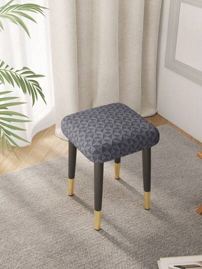 1 chiếc bọc ghế đẩu hình tam giác vuông nhỏ, chất liệu jacquard, thích hợp cho phòng khách, phòng ngủ, phòng ăn, phong cách tối giản hiện đại, phù hợp mọi mùa.