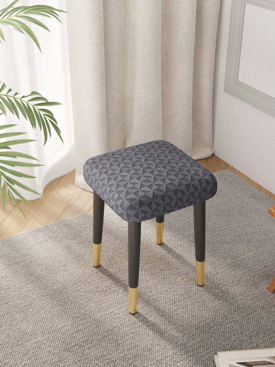 1 chiếc bọc ghế đẩu hình tam giác vuông nhỏ, chất liệu jacquard, thích hợp cho phòng khách, phòng ngủ, phòng ăn, phong cách tối giản hiện đại, phù hợp mọi mùa. - Đỏ - Xem 1