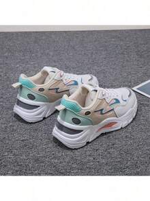 New Spring/Autumn Style, Women's Comfortable And Breathable Thick-Soled Casual Athletic Shoes, Tennis Shoes, Casual Sports Shoes - 藍色 - 查看 9