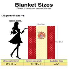 1pc Cartoon Funny Print Flannel Blanket - Soft & Comfortable, Suitable For Outdoor, Travel, Camping, Sofa, Bedding - Modern Cute Cartoon Minimalist Print, Comfortable Bedding Accessory For All Seasons, Versatile - Multicolor - View 12