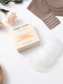 一包 10 个可重复使用的硅胶乳贴，隐形粘性胸垫，防水无缝乳晕贴片，装在收纳盒中，适用于连衣裙、泳衣和露颈上衣。 - 彩色 - 查看 13