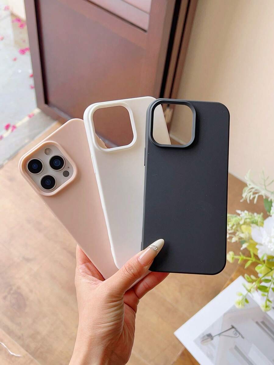 Bộ 3 ốp lưng điện thoại TPU silicon mờ, 1 đen + 1 trắng + 1 hồng, tương thích với iPhone 11/11 Pro Max/12/12 Pro/12 Pro Max/13/13 Pro/13 Pro Max/14/14 Pro/14 Pro Max/14 Plus/15/15 Pro/15 Pro Max/15 Plus/16/16 Pro/16 Pro Max/16 Plus/17/17 Pro/17 Pro Max