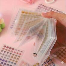 2400pcs Mini Sticker Set With Storage Album | Portable Transparent Plastic Material, Variety Of Exquisite Patterns, Suitable For DIY Planner And Scrapbooking - Perfect Accessory For Notebooks, Photo Albums, Sticker Books, Diaries - A - View 2