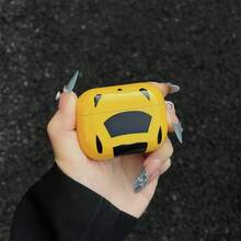 Creative Racing Car Pattern Protective Case For AirPods 1/2/3/4/Pro2/Pro3 Bluetooth Earphones, Designed Specifically For Apple Wireless Earbuds - White - View 2