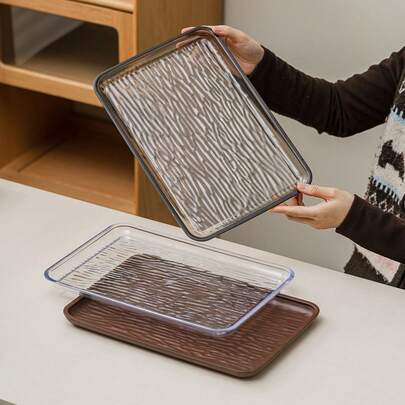 FskesTusks 1 khay nhựa hình chữ nhật, thích hợp cho nhà bếp, phòng ăn, gia đình, khu vực ăn uống, sử dụng thương mại, bền, dễ vệ sinh, đa năng, lý tưởng cho tiệc buffet, tiệc tùng và các dịp khác.