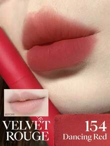 JOOCYEE Velvet Rouge Lip Tint Pen, Matte Velvety Ballerina Nude Lip Cream - #154 Màu đỏ khiêu vũ - Xem 4