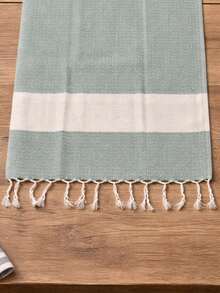 Toalla de cocina 100% algodón 40x100cm 2 piezas - Altamente absorbente, textura suave, elegante HECHO EN TURQUÍA - Verde - Ver 3