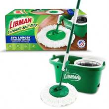 Tornado Spin Mop System Mop And Bucket With Wringer Set Mops For Floor Cleaning 1 Mop Head Included - Green - View 2